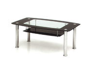 धातु एएमडी कांच टीईएस / कॉफी टेबल / 8mm टेम्पर्ड ग्लास / स्टेनलेस स्टील पैर A218